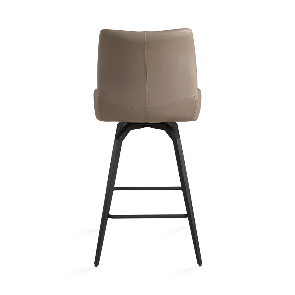 Nona Counter Chair: Taupe Leatherette